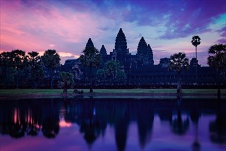 Vintage retro effect filtered hipster style image of Angkor Wat