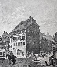 Das Albrecht-Duerer-Haus in der Nuernberger Altstadt wurde gegen 1420 errichtet und war Wohn- und Arbeitsstaette Albrecht Duerers von 1509 bis zu seinem Tod 1528
