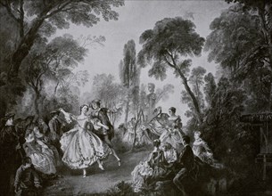 Laendliches Fest im 18. Jahrhundert in Frankreich