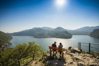 Viewpoint with couple on a bench
