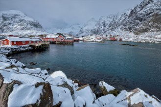 Traditional fishing village A on Lofoten Islands