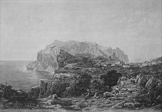 Island of Capri after a view from 1860