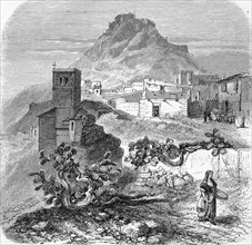 Castle of Lorca in 1860