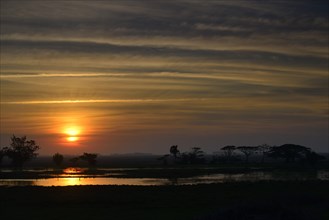 Sunset over Lagoa dos Patos