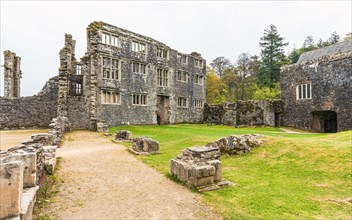 Panorama of Berry Pomeroy Castle