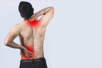 Neck and back pain concept