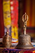 Religious bell in Spituk Gompa