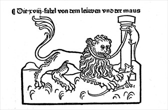 The Fable of the Lion and the Mouse. From the book and life of the highly famous fabulist Aesopi