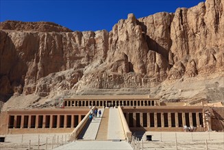 The funerary temple of the first female pharaoh Hatshepsut