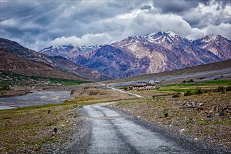 Road in Himalayas in Spiti valley