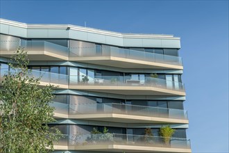 Glazed balconies on new-build flats