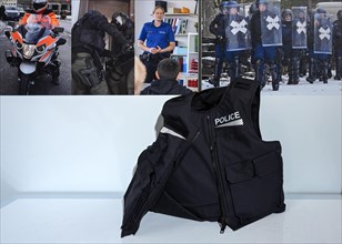 Symbol safety waistcoat police