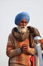 Pilgrim with beard and turban from the Sihk faith community