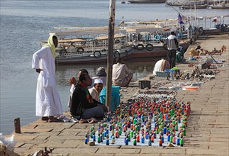 Souvenir seller on the Nile near Aswan
