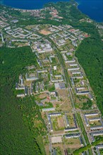 Aerial view of the large housing estate Muesser Holz