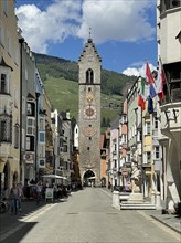View of the Twelfth Tower in the historic new town of Sterzing