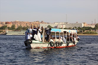 Water taxi on the Nile at Aswan