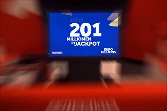 Wipe Screen Display 201 Million Jackpot Euromillions