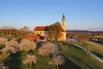 Birnau pilgrimage church at sunset
