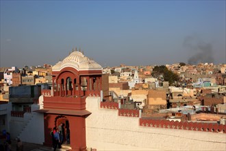 View from the Jain temple of the old town of Bikaner