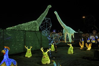 Illuminated dinosaur figures