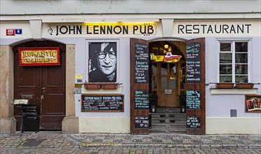 John Lennon Pub in the Old Town of Prague