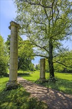 Two Ionic columns at the propylon