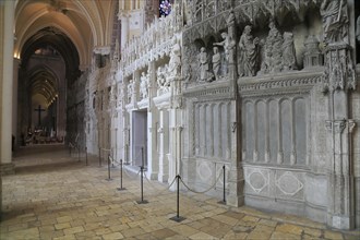 Choir screen and aisle of Notre Dame of Chartres Cathedral