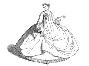 Lady with contouche and small coiffure