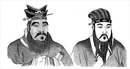 Kong-fu-tse and his disciple Meng-tse
