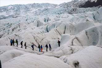 Hiking group at the glacier