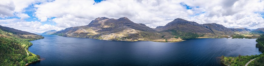 Panorama over Loch Maree and Slioch