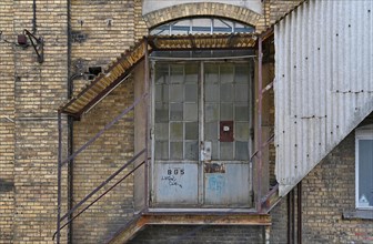 Entrance to the old boiler house on the former industrial site in Oberschoeneweide