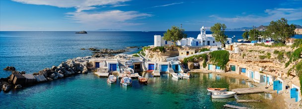 Panorama of typical Greece scenic island view