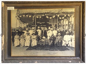 Photographed 1912 English governor Pentlent and king Raja Rajeshwara Sethupathi