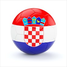 Croatia soccer football ball with Croatian flag isolated on white background