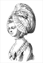 Lady's head with dormeuse