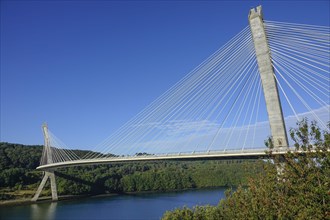 Pont de Terenez in Rosnoen over the river Aulne