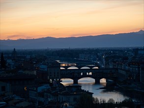 Sunset view of Florence from Piazzale Michelangelo