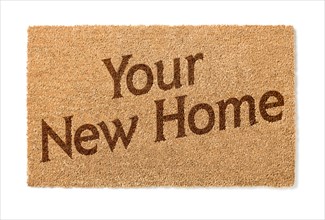 Your new home welcome mat isolated on A white background