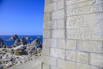 View from the Monument Aux Bretons at Pointe de Pen Hir on the rocks Les Tas de Pois