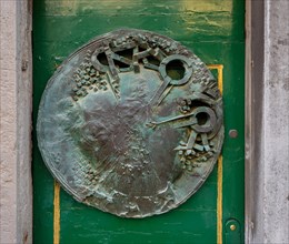 Artistic decoration on the entrance door of the Harbour Master