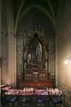 Side altar with candles