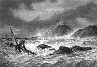 Mombles lighthouse in 1860
