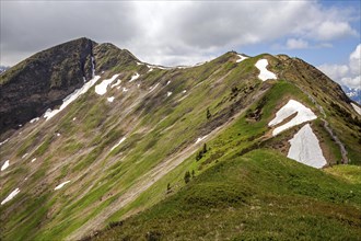 Fellhorngrat ridge walk between Fellhorn summit and Soellerkopf