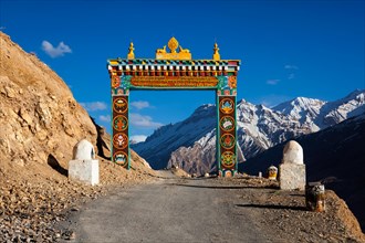 Gates of Ki Kee Key Buddhist monastery gompa in Himalayas