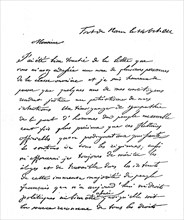 Handwritten letter of Prince Louis Napoleon Bonaparte dated 14 October 1841