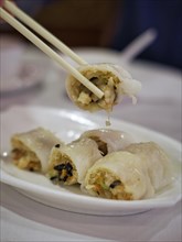 Delicious Chinese dim sum in a chinese restaurant