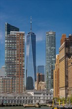 View of One World Trade Center and Downtown Manhattan
