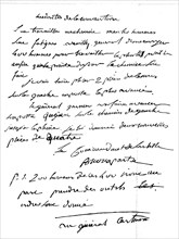 Report from Napoleon Bonaparte to Jean-Francois Carteaux